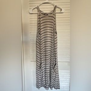 Black and Gray Striped Dress